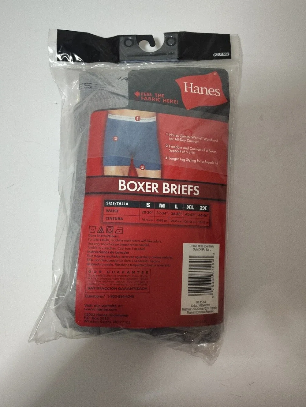 Hanes Vintage (2003) 2-pk Men's Boxer Briefs Size L 36-38
